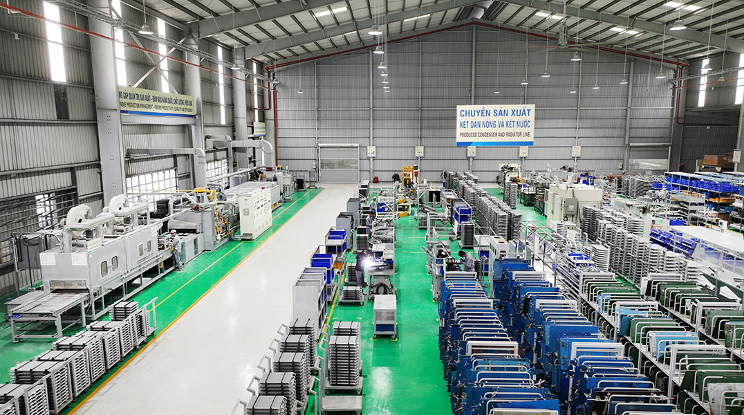 Dây chuyền sản xuất két dàn nóng và két nước