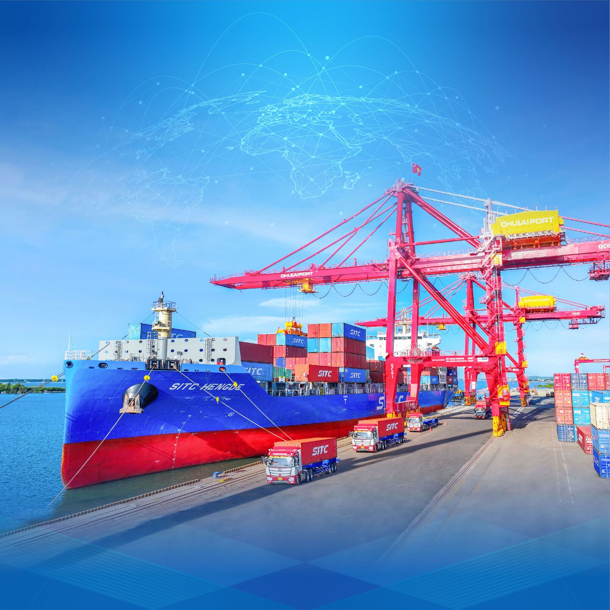 Seamless production flow through fully connected supply chains