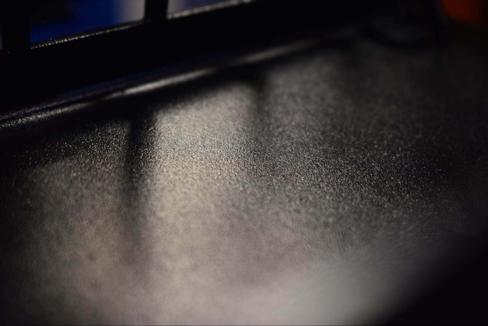 Powder-coated surfaces of furniture